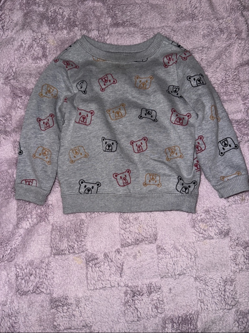Garanimals Gray Sweatshirt with Multicolor Bear Faces